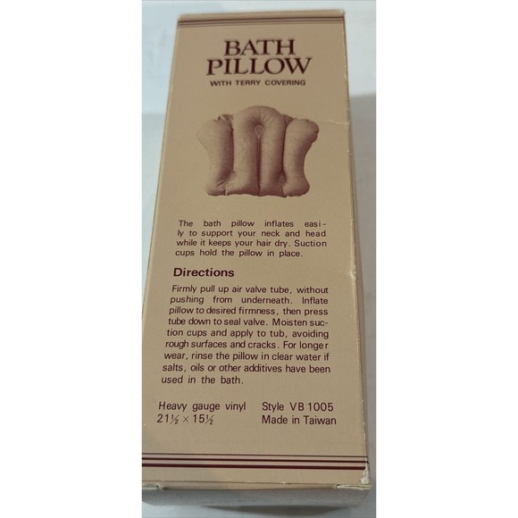 Vintage Victorias Secret Bath Pillow W/ Terry Cover Pink Style VB 1005 - Picture 2 of 5